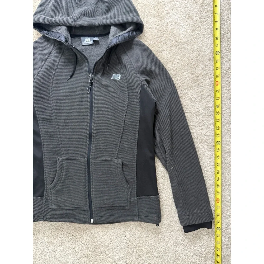New Balance Heat Grid Textured‎ Full Zip Hooded Jacket Women's Size Medium